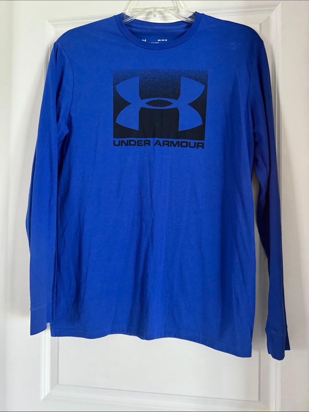 Under Armour Royal Blue Long Sleeve Shirt with Black Logo (1061)